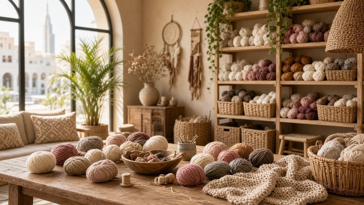 Knitting / crochet atelier workspace at Steadymesa Studio