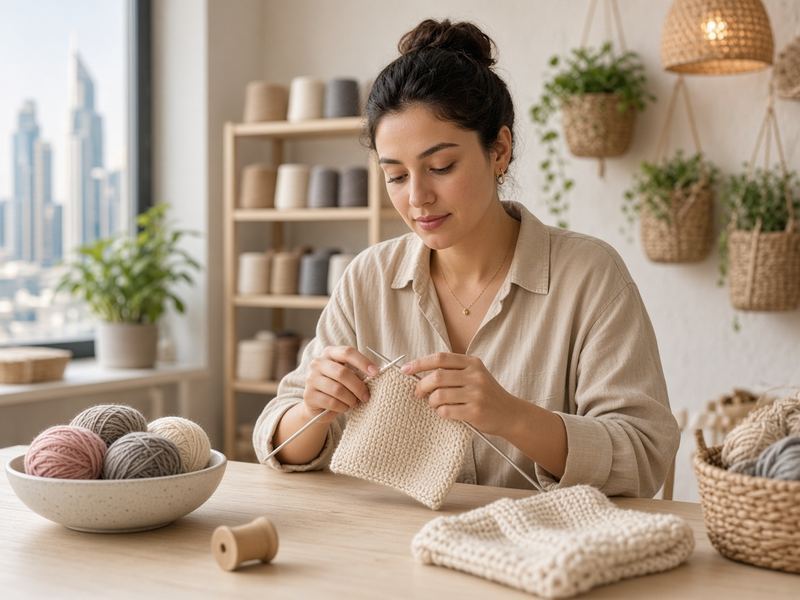 Beginner knitting at Steadymesa Studio